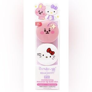 LIMITED: HELLO KITTY & BT21 MOISTURIZING MACARON LIP BALM DUO